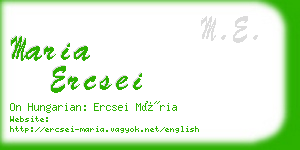 maria ercsei business card